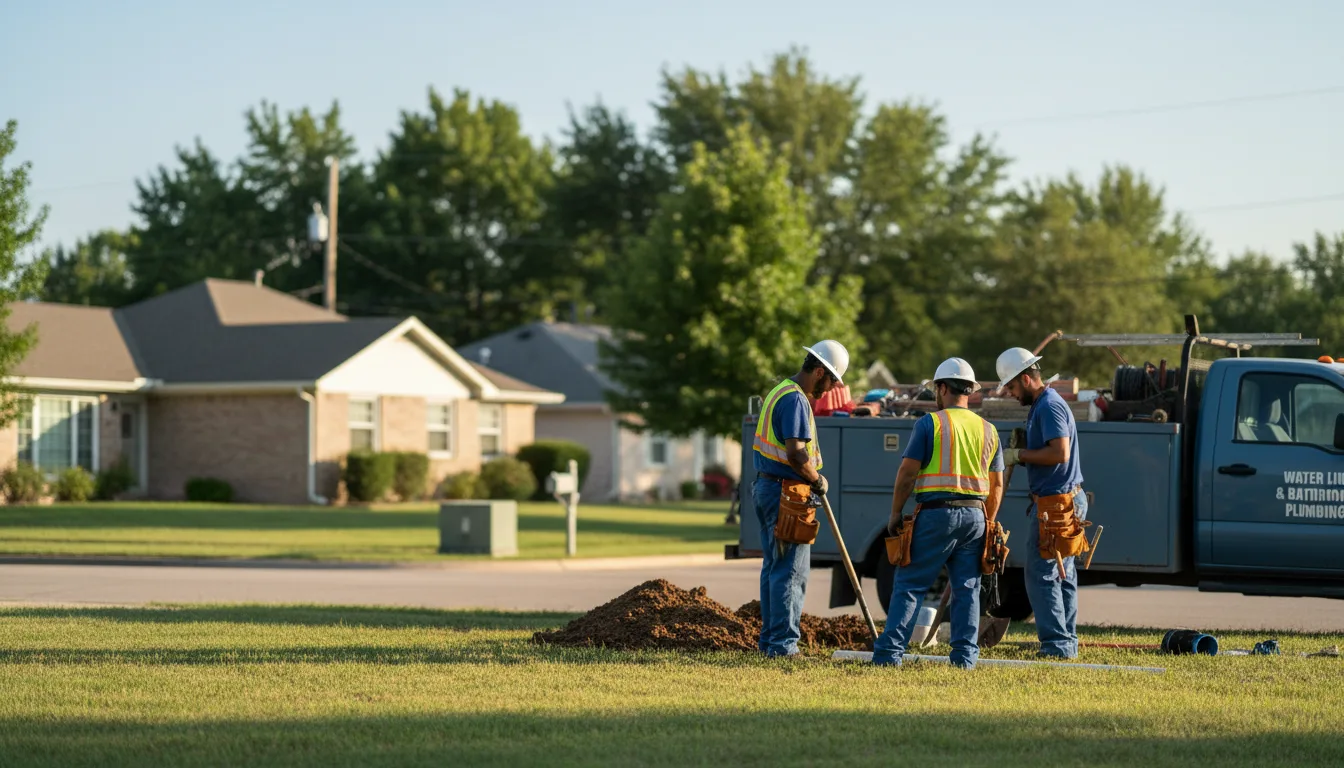 Residential water line and bathroom plumbing service in Grand Junction, MI